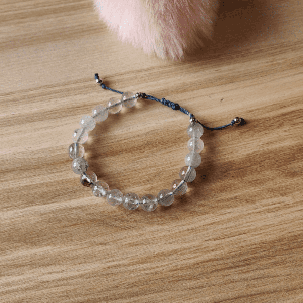 Bracelet en perles de Lodolite réglable