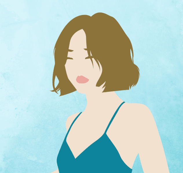 Illustration une femme blonde tien un pendule marque Hakovena