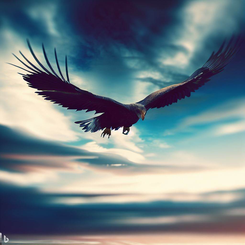 image d'un aigle dans le ciel