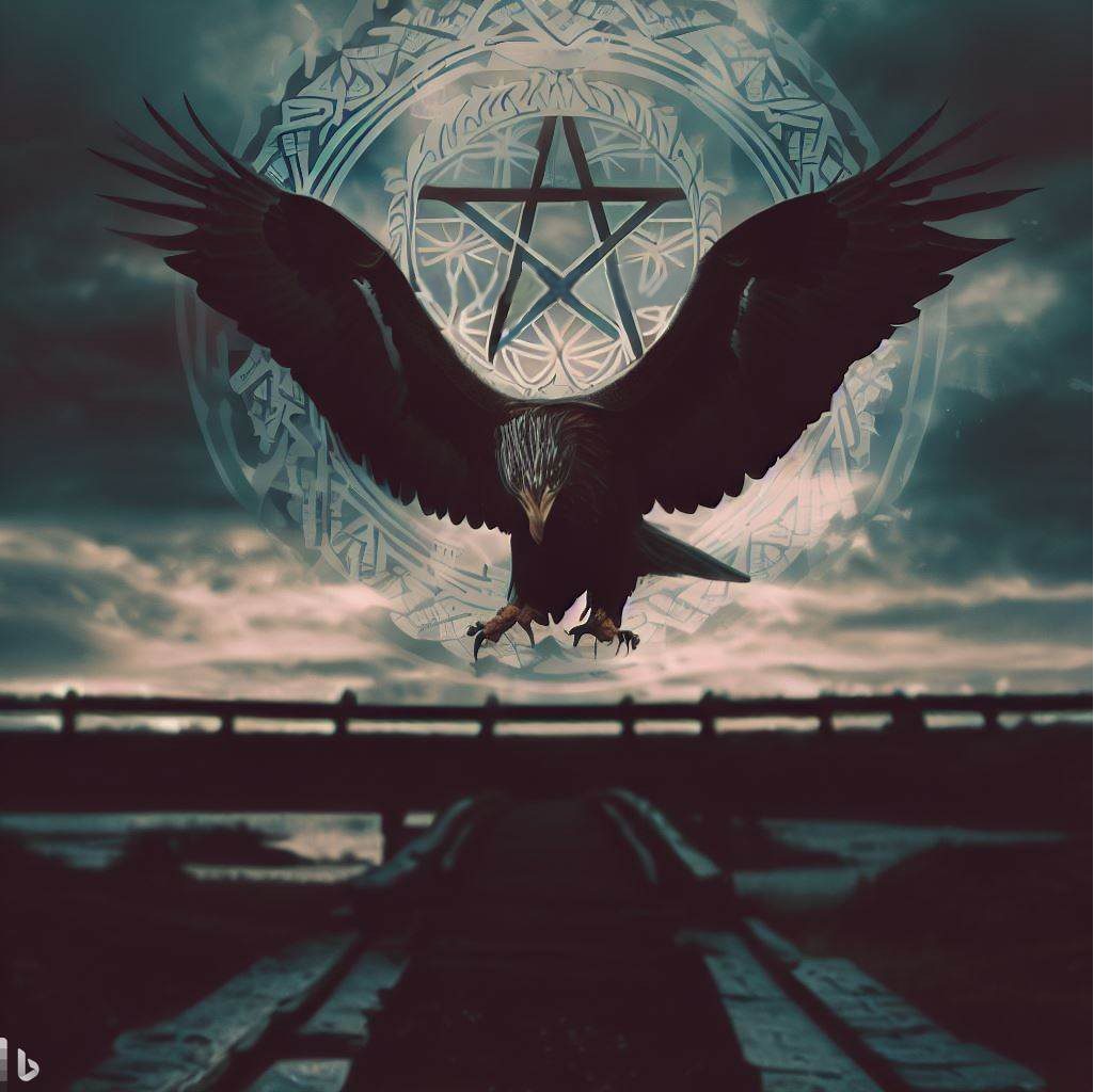 l'aigle et un pentacle