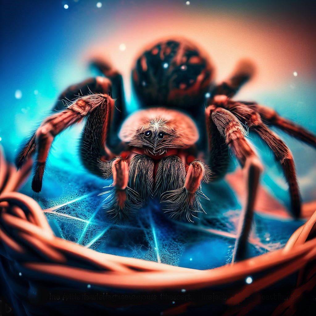 une araignée dans un panier