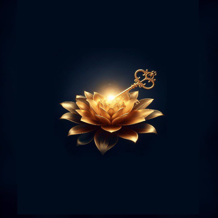 une clé sortant d'un lotus - HUMAIN DESIGN - CHALLENGE II - NOUVELLE ECLOSION DEUXIEME EDITION
