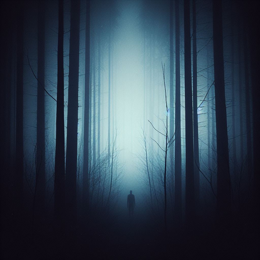 silhouette en forêt - Plainte de l'âme : le chant vibrant des abysses