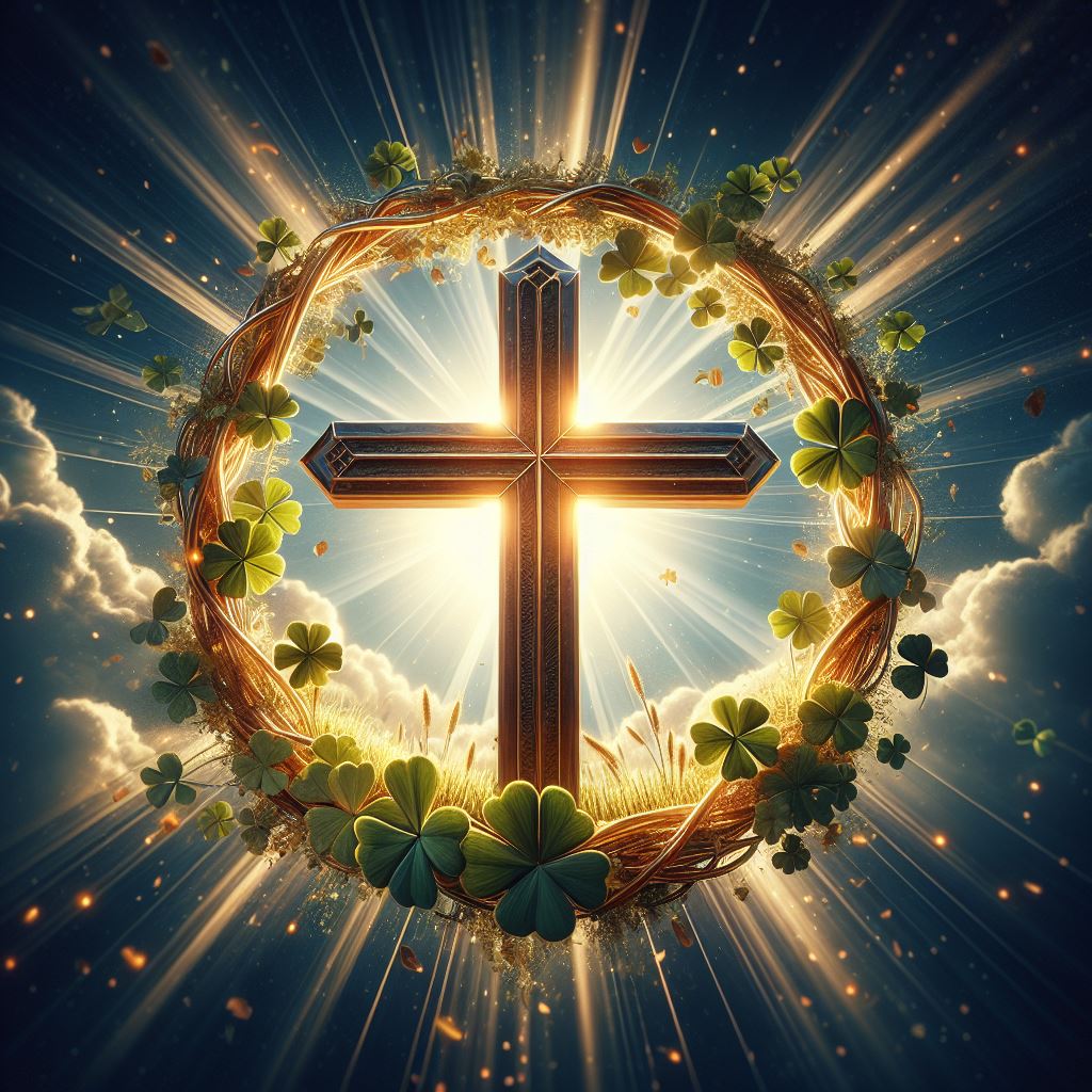 Croix et trèfle de Saint-Patrick : Prière de protection - Appel à la trinité.